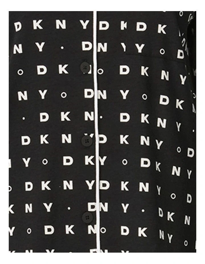 Cotton & Viscose Jersey Button-Up Long Sleeve Long Pyjama Set image 5