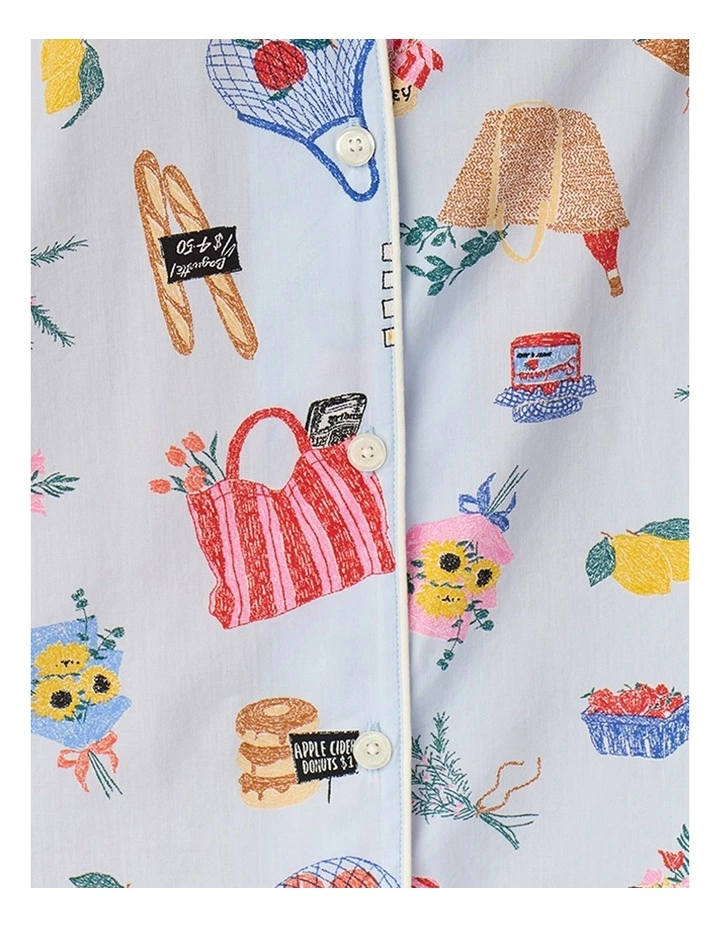Cotton & Viscose Long Sleeve Button-Up Nightshirt image 7