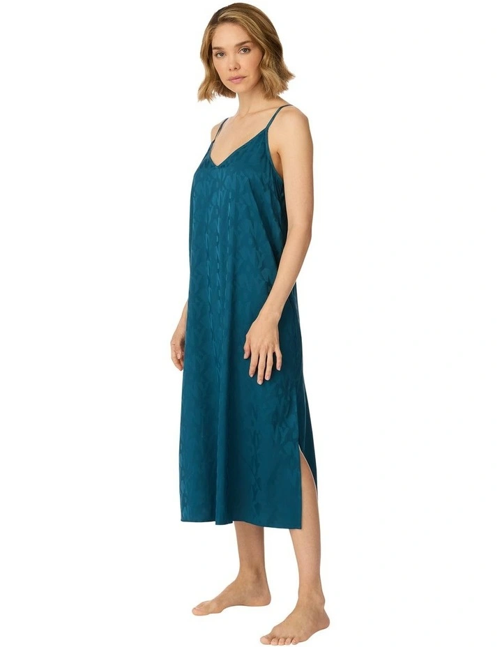 Logo Satin Low Back Midi Chemise Nightgown image 3