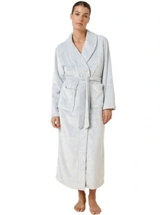Desir Grey Long Plush Robe