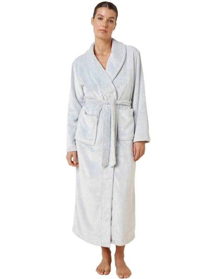 Desir Grey Long Plush Robe image 1
