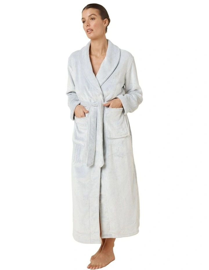 Desir Grey Long Plush Robe image 3