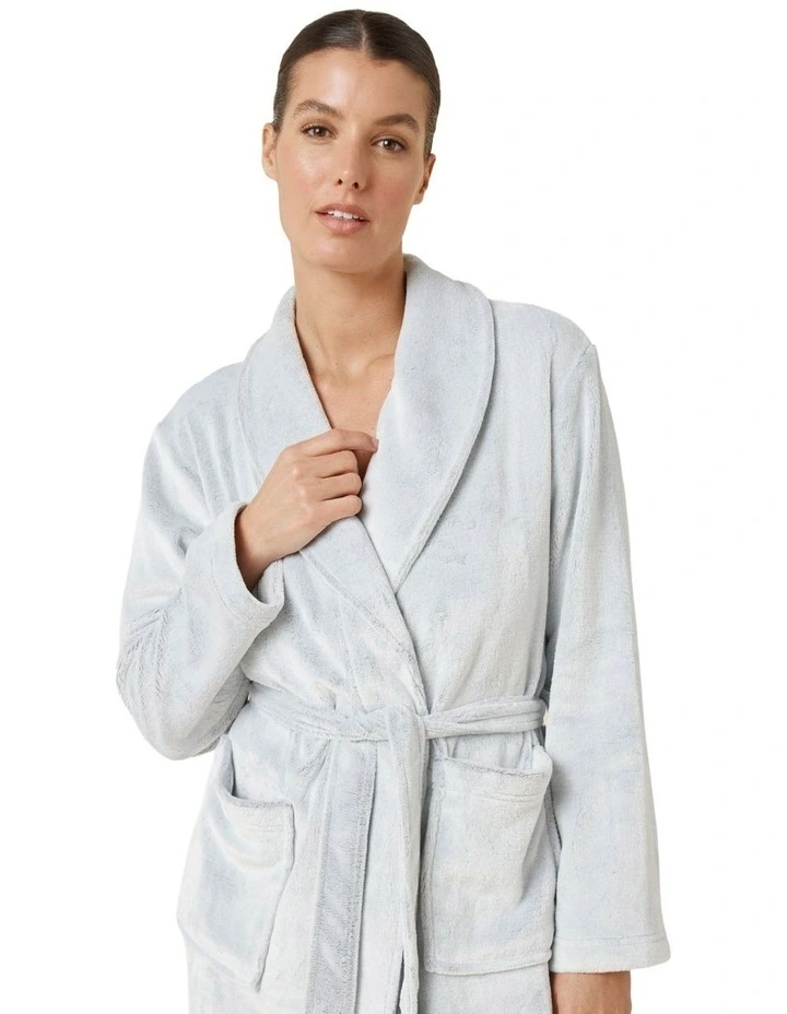 Desir Grey Long Plush Robe image 4