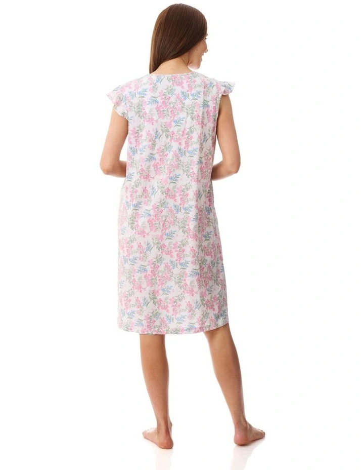Arosa Flutter sleeve short nightie - Multi image 2