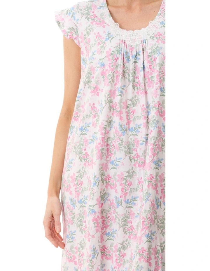 Arosa Flutter sleeve short nightie - Multi image 3