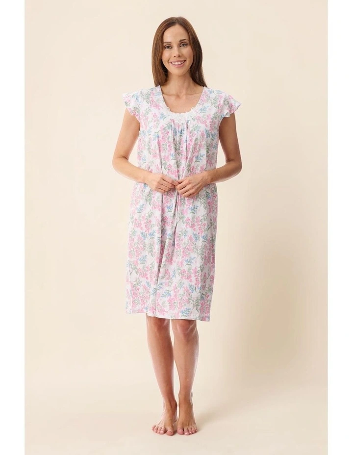 Arosa Flutter sleeve short nightie - Multi image 5