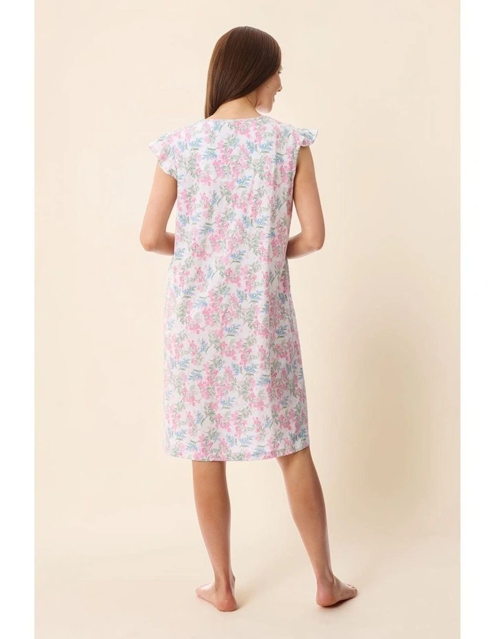Arosa Flutter sleeve short nightie - Multi image 7