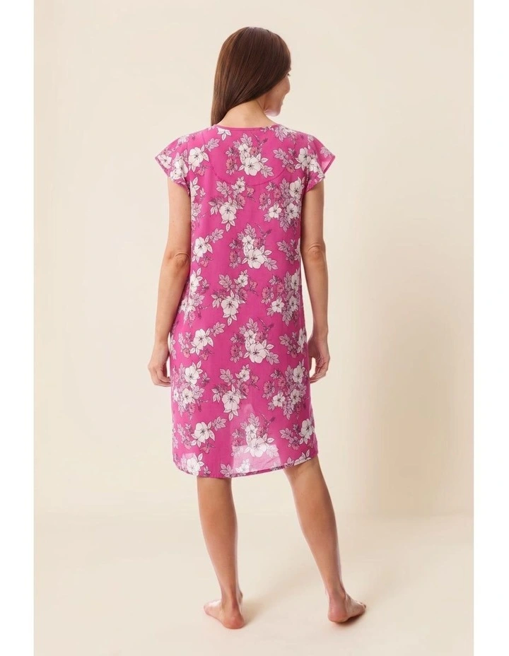 Siena Flutter sleeve short nightie - Hot Pink image 7