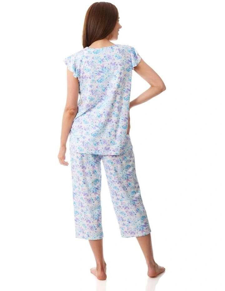Zadar Flutter sleeve capri pyjama - Multi image 2