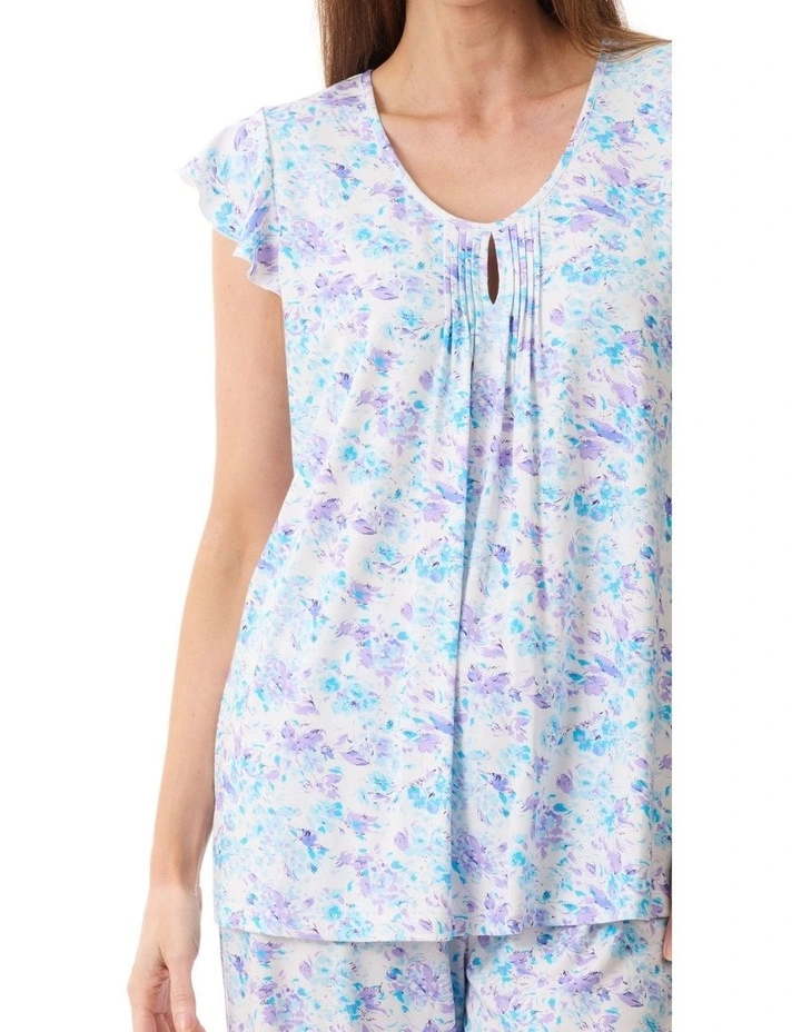 Zadar Flutter sleeve capri pyjama - Multi image 3