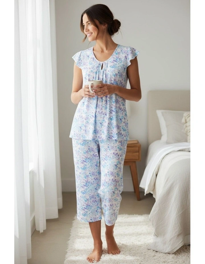 Zadar Flutter sleeve capri pyjama - Multi image 4