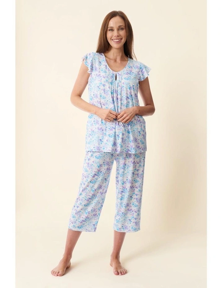 Zadar Flutter sleeve capri pyjama - Multi image 5