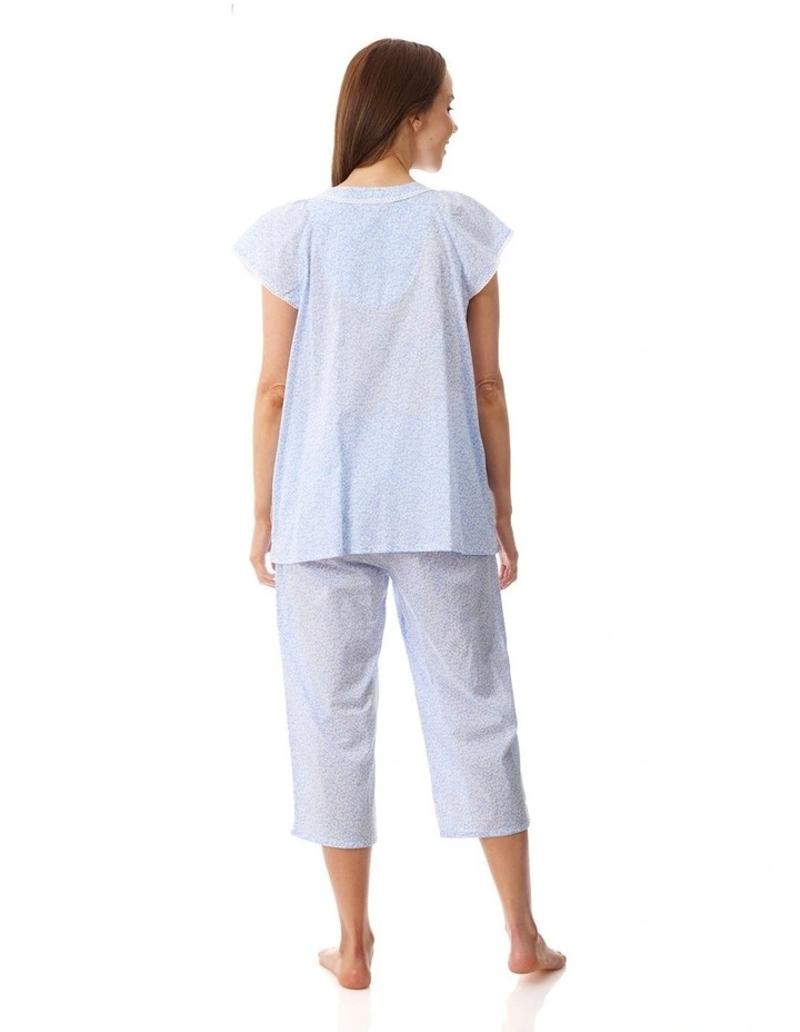 Halle Cap sleeve capri pyjama - Blue image 2