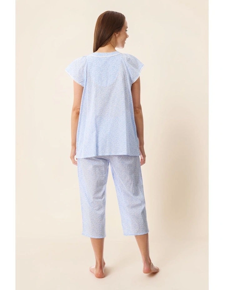 Halle Cap sleeve capri pyjama - Blue image 7