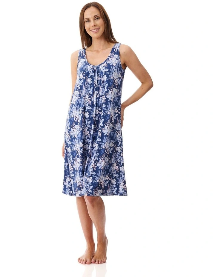 Trieste Sleeveless short nightie - Navy image 1