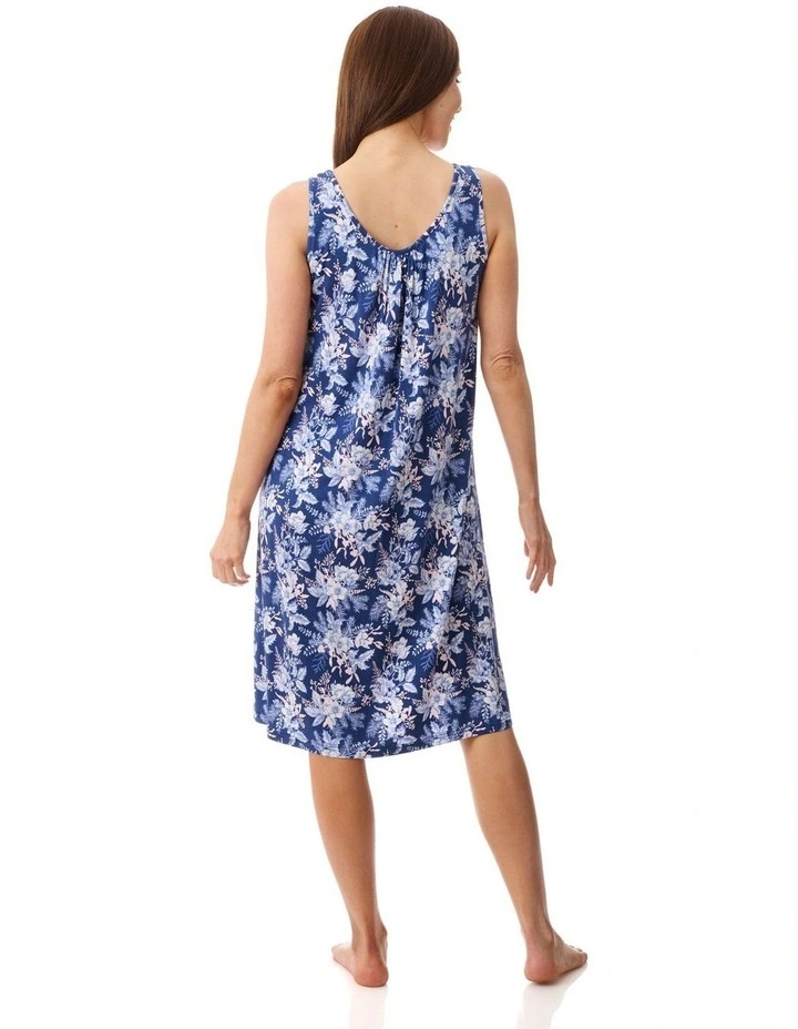 Trieste Sleeveless short nightie - Navy image 2