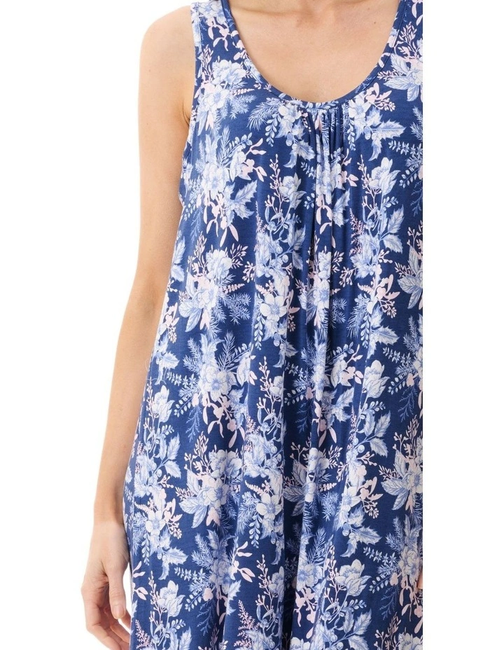 Trieste Sleeveless short nightie - Navy image 3