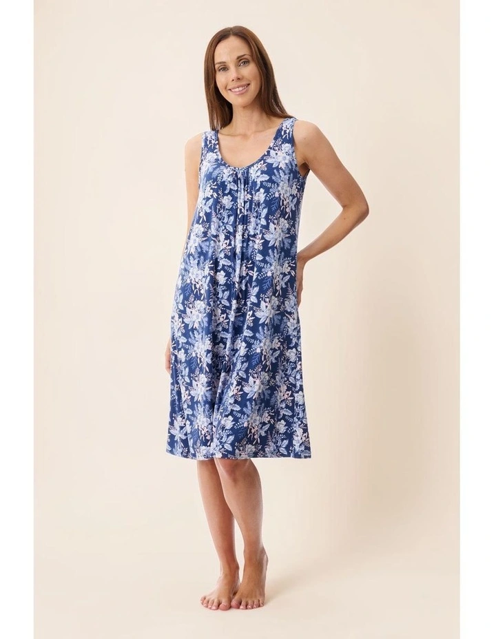 Trieste Sleeveless short nightie - Navy image 5