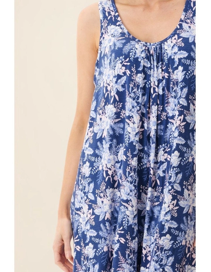 Trieste Sleeveless short nightie - Navy image 6