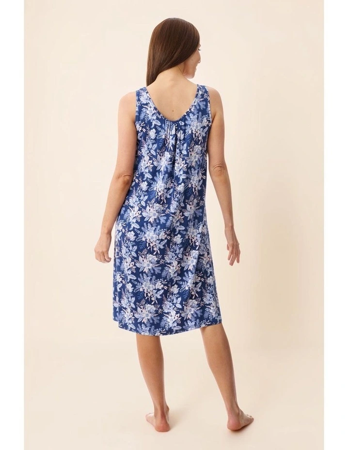 Trieste Sleeveless short nightie - Navy image 7