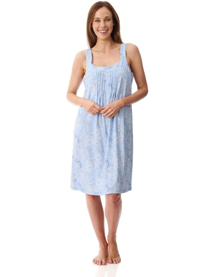 Verona Sleeveless short nightie - Blue image 1