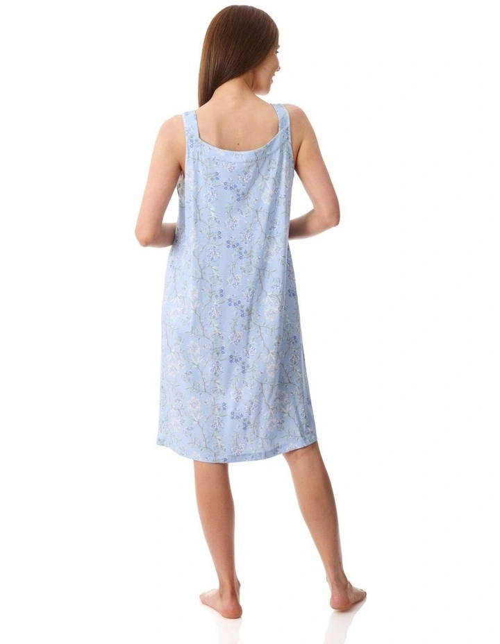 Verona Sleeveless short nightie - Blue image 2