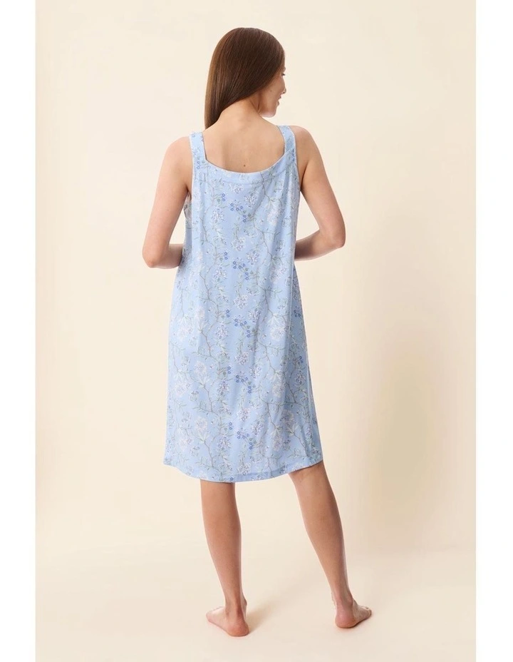 Verona Sleeveless short nightie - Blue image 6