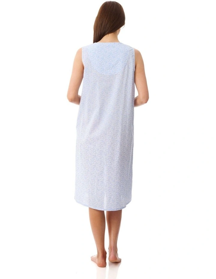 Halle Sleeveless short nightie - Blue image 2