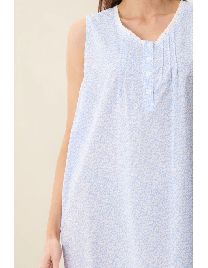 Halle Sleeveless short nightie - Blue image 6