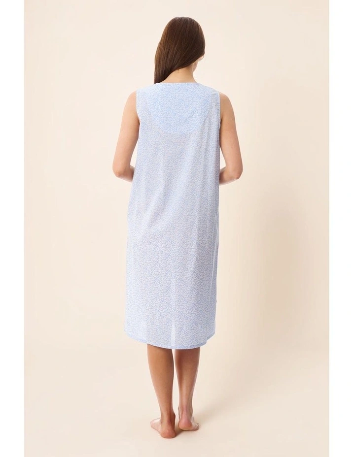 Halle Sleeveless short nightie - Blue image 7