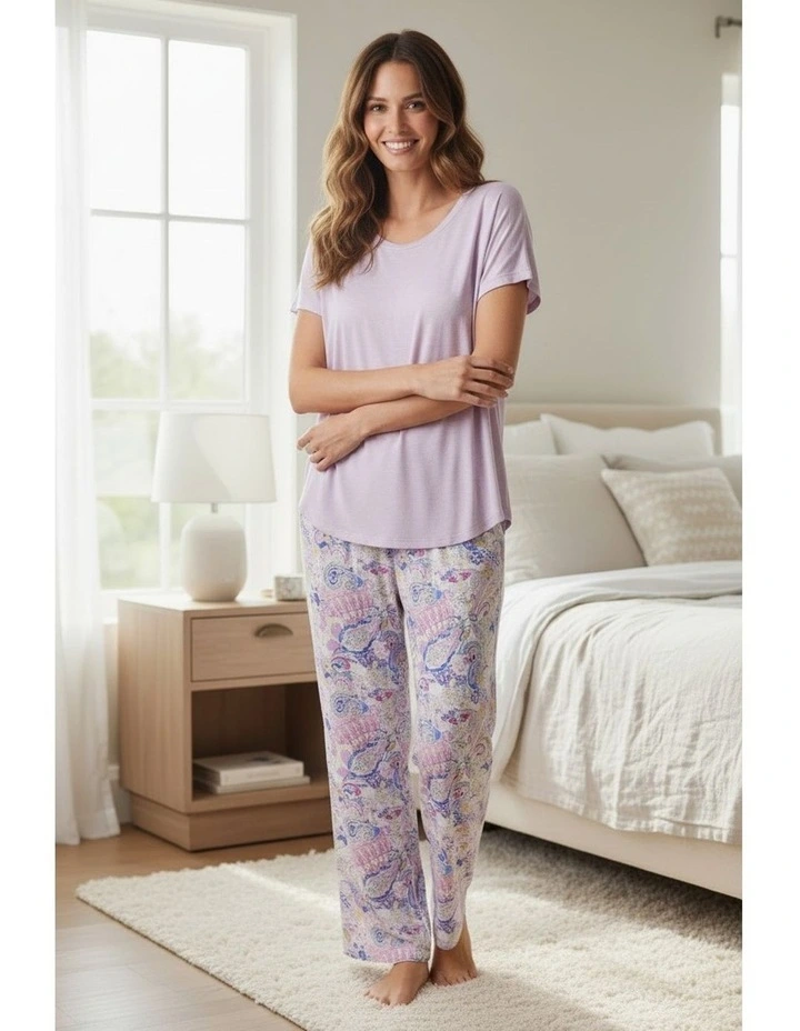 Florence Pyjama with knit top - Multi image 4