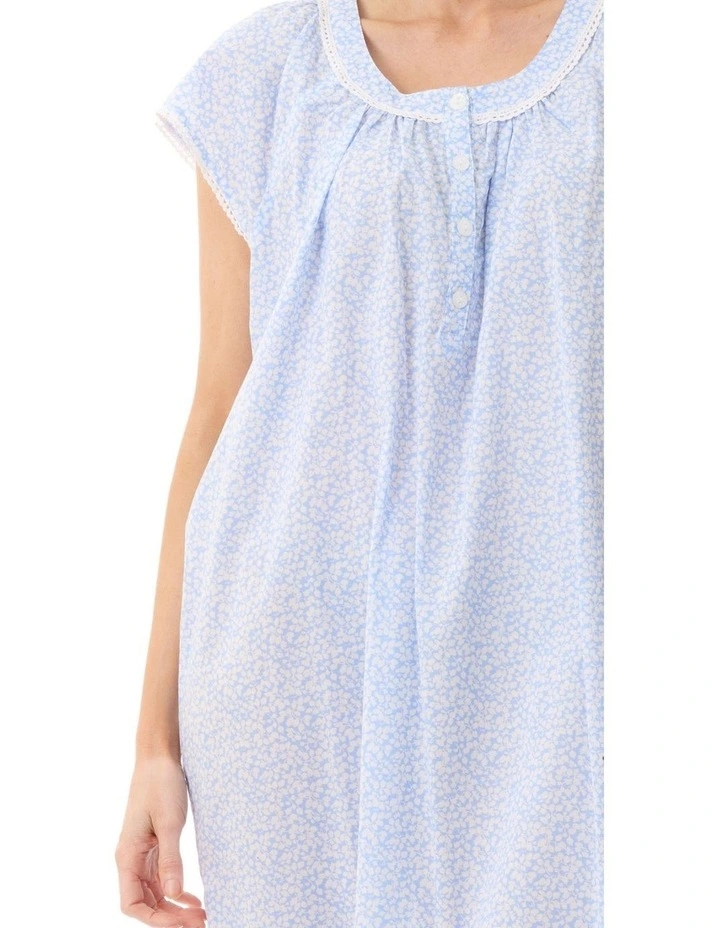 Halle Cap sleeve short nightie - Blue image 3