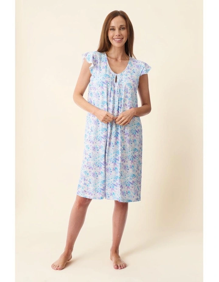 Zadar Flutter sleeve short nightie - Multi image 5