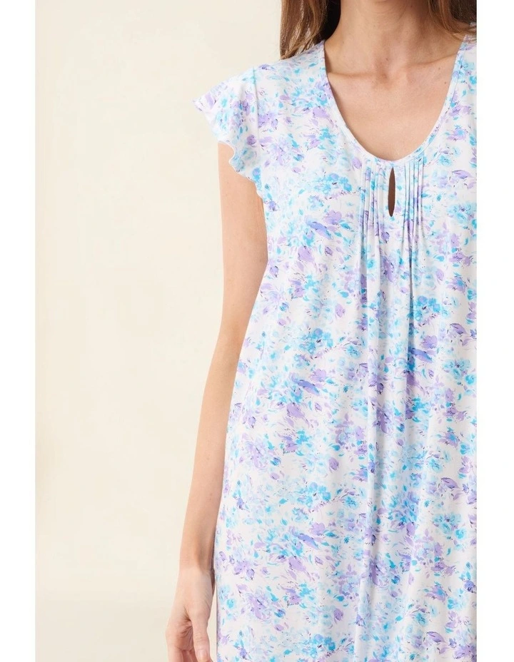 Zadar Flutter sleeve short nightie - Multi image 6