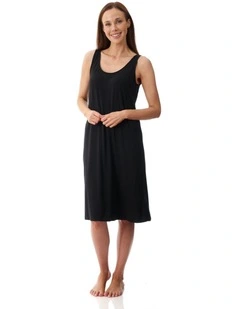 Modal short chemise - Black