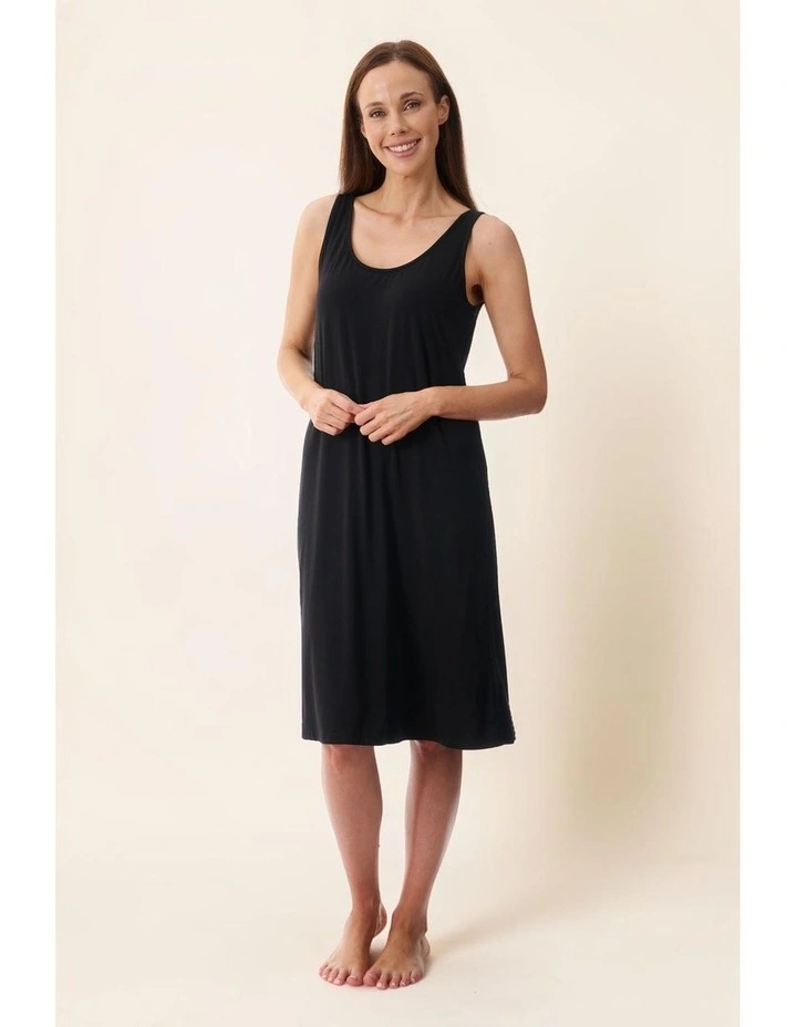 Modal short chemise - Black image 7