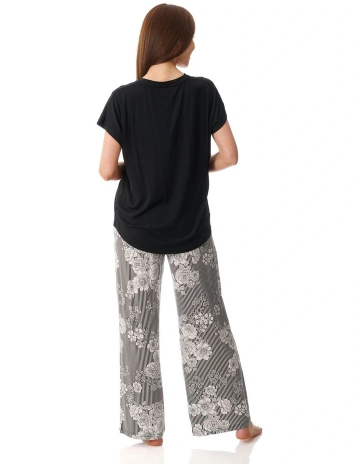 Uzzano Wide leg pyjama - Black/White image 2