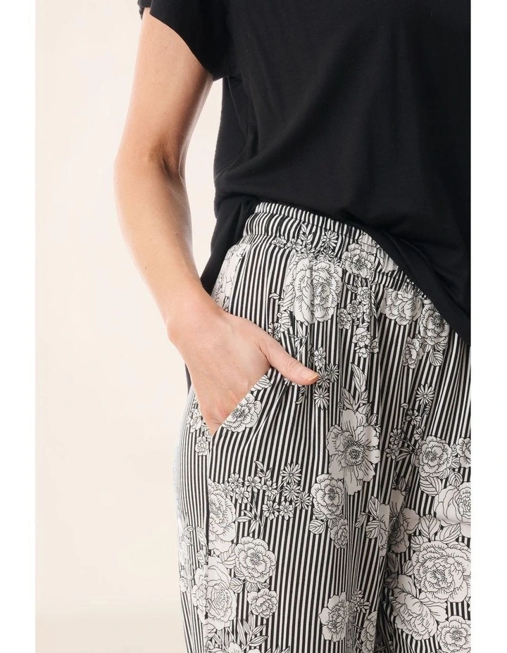 Uzzano Wide leg pyjama - Black/White image 6