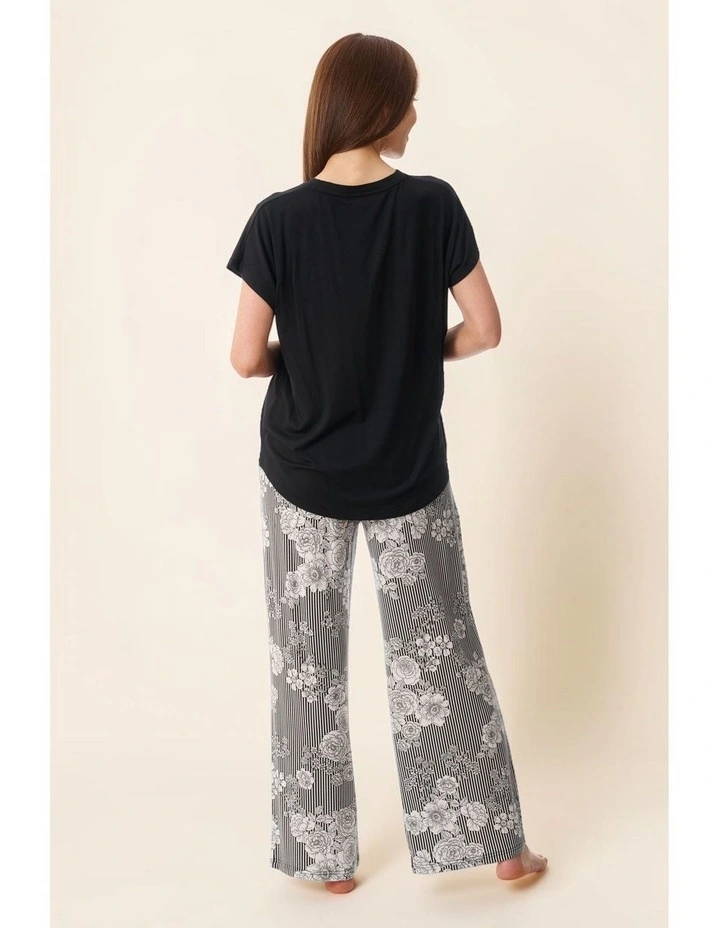 Uzzano Wide leg pyjama - Black/White image 7