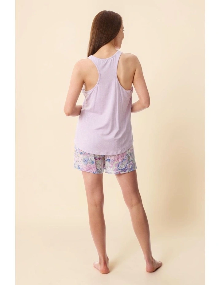 Florence Short pyjama with knit racer - Multi image 6