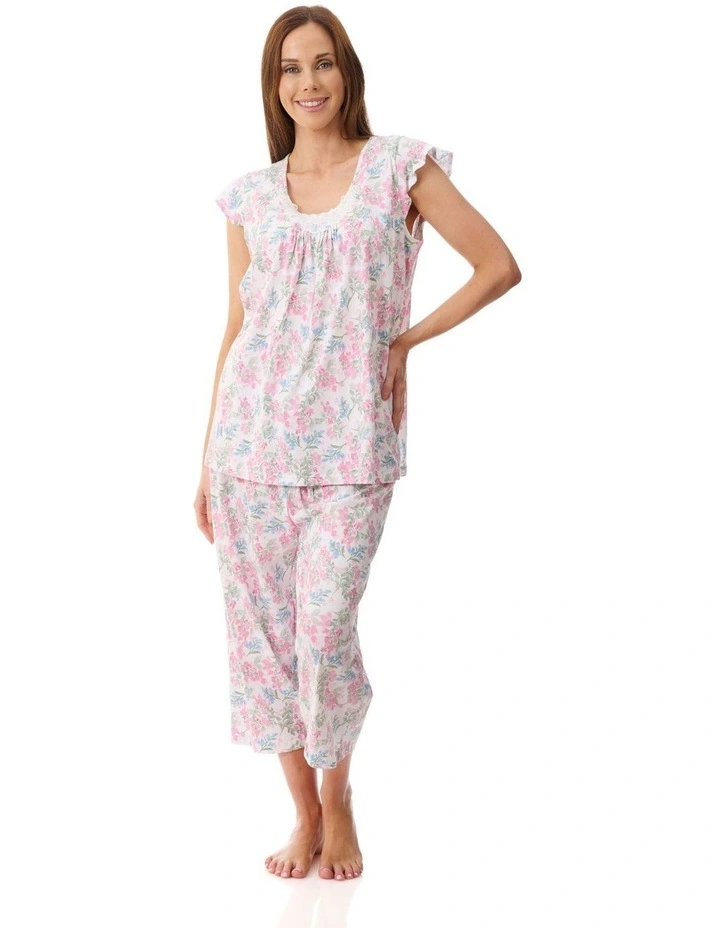 Arosa Flutter sleeve capri pyjama - Multi image 1