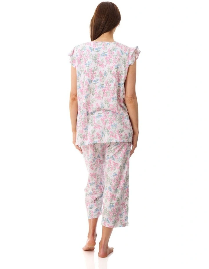 Arosa Flutter sleeve capri pyjama - Multi image 2