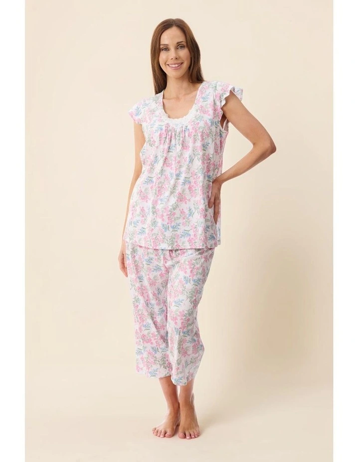 Arosa Flutter sleeve capri pyjama - Multi image 5