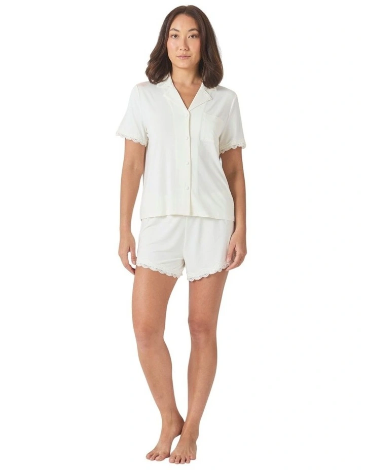 Joni Bamboo Short Set with Lace image 1
