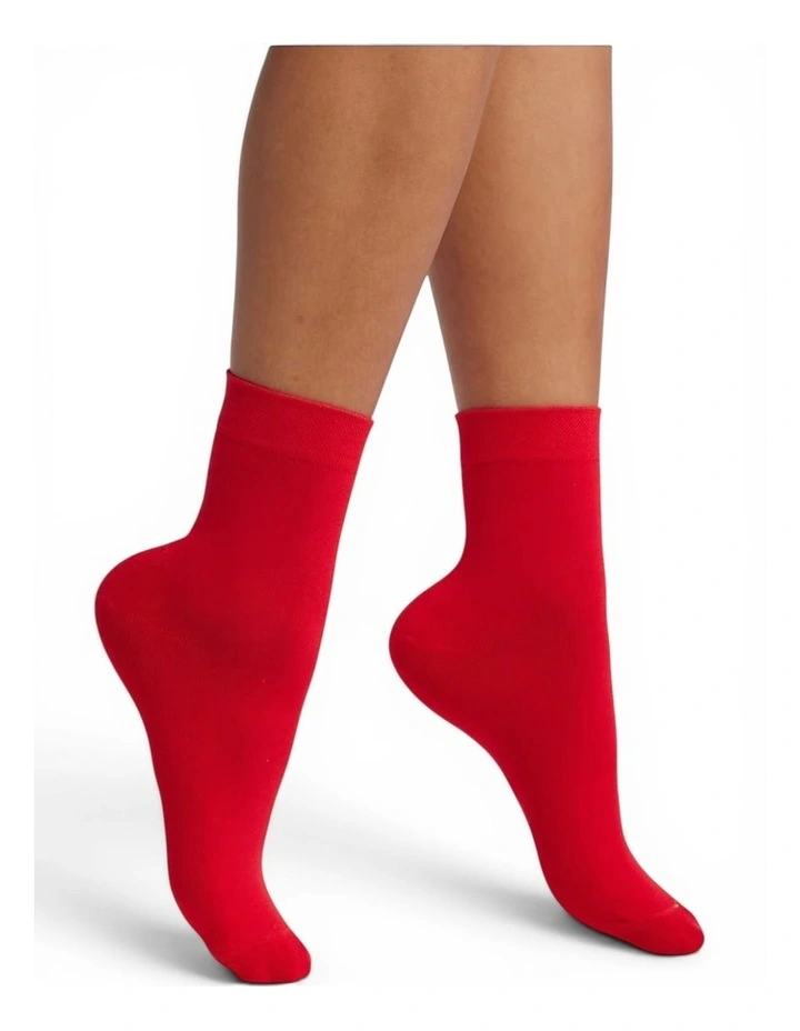 Lil Red Cotton Socks image 1