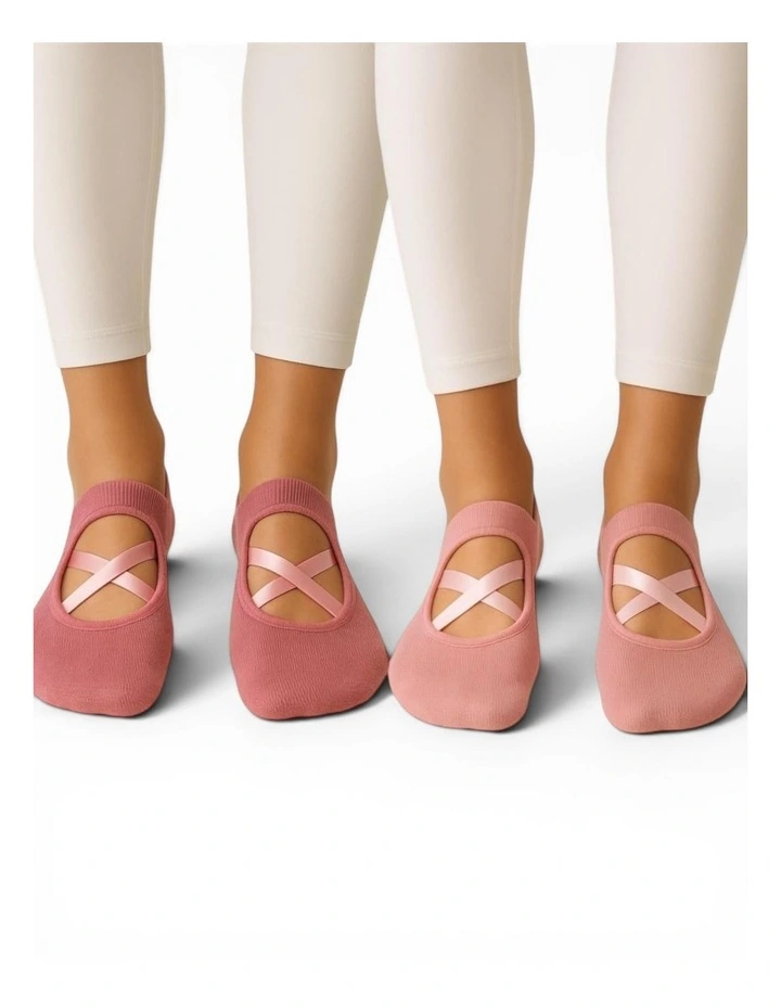 Pilates Grip Socks - 2 Packs image 1