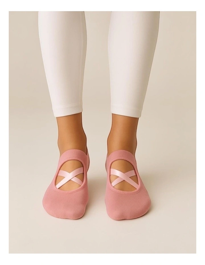 Pilates Grip Socks - 2 Packs image 3