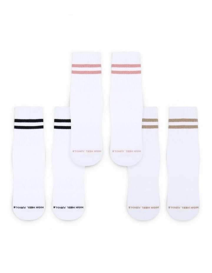 Varsity Grip Pilates Yoga Socks - 3 Packs image 5