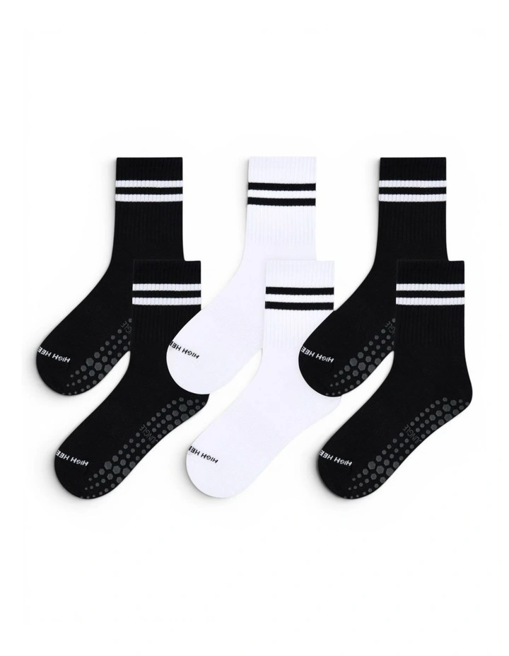 Varsity Grip Pilates Yoga Socks - 3 Packs image 1