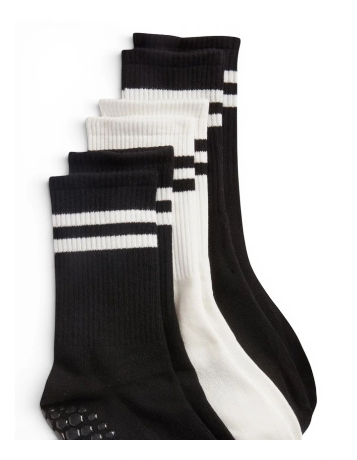 Varsity Grip Pilates Yoga Socks - 3 Packs image 2